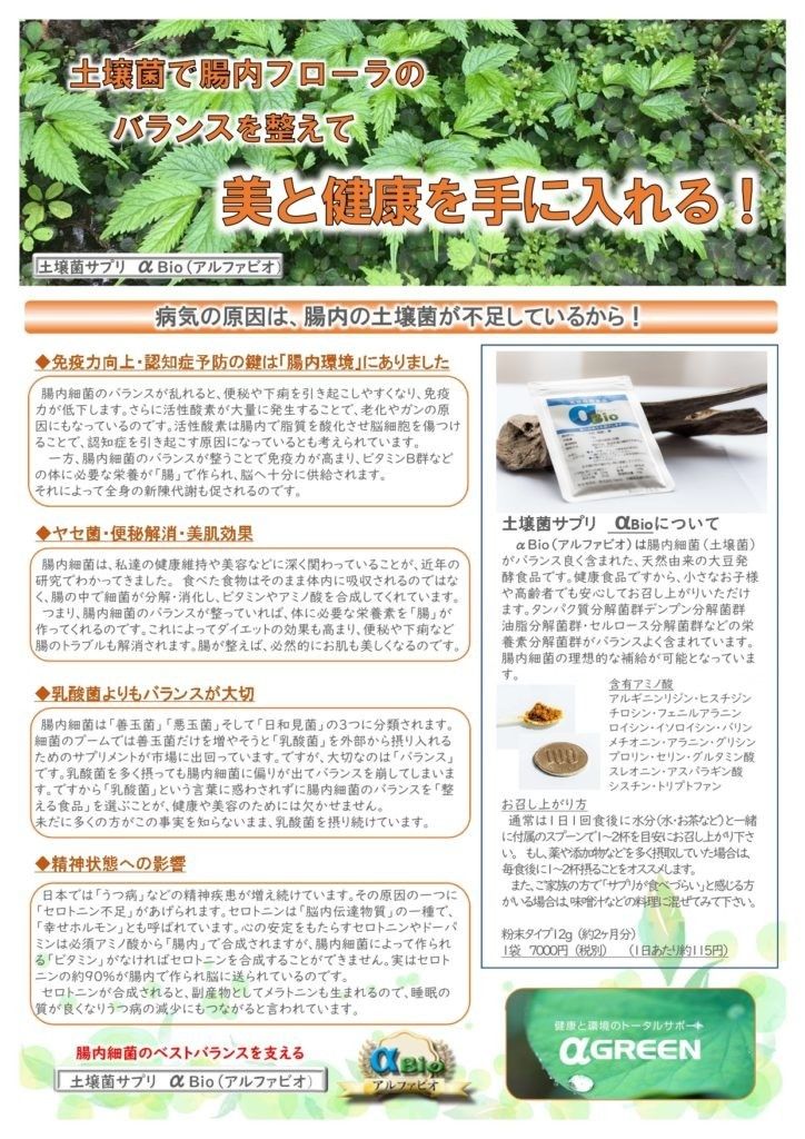 〈新品〉アルファＢＩＯ 土壌菌 サプリメント 腸内細菌 乳酸菌 大豆発酵食品 健康食品