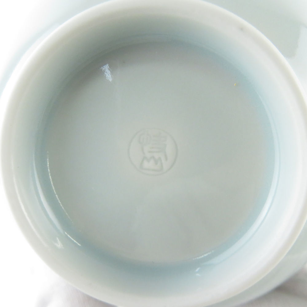 美品 WAKO 銀座和光 青白磁 小鉢 5点 快山窯 塚本快示 茶碗 ST32Xの画像5