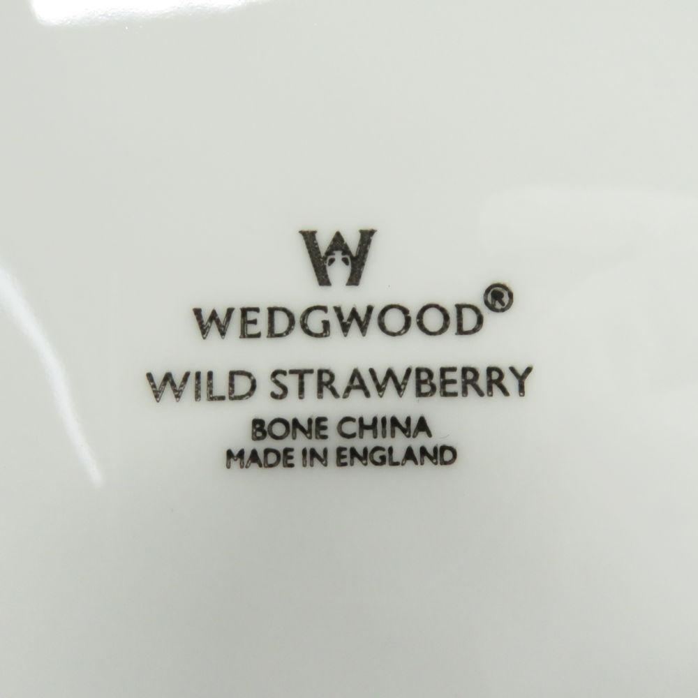 美品 WEDGWOOD ウェッジウッド ワイルドストロベリー パステル 中皿 2枚 20cmプレート ペア デザート SY8883X_画像4