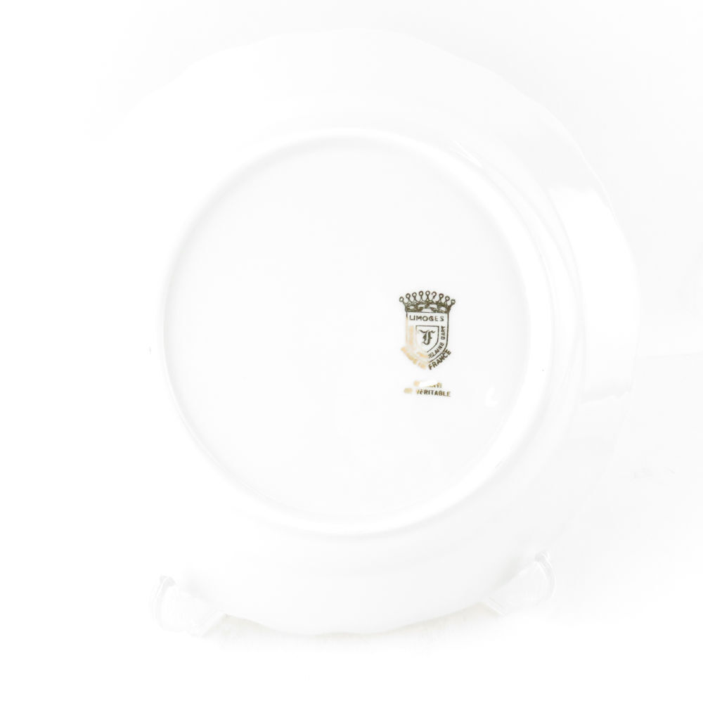 美品 Limoges リモージュ プレート ポーセリン 飾り皿 フラゴナール 絵 ゴールド コバルト SU5568B2_画像2