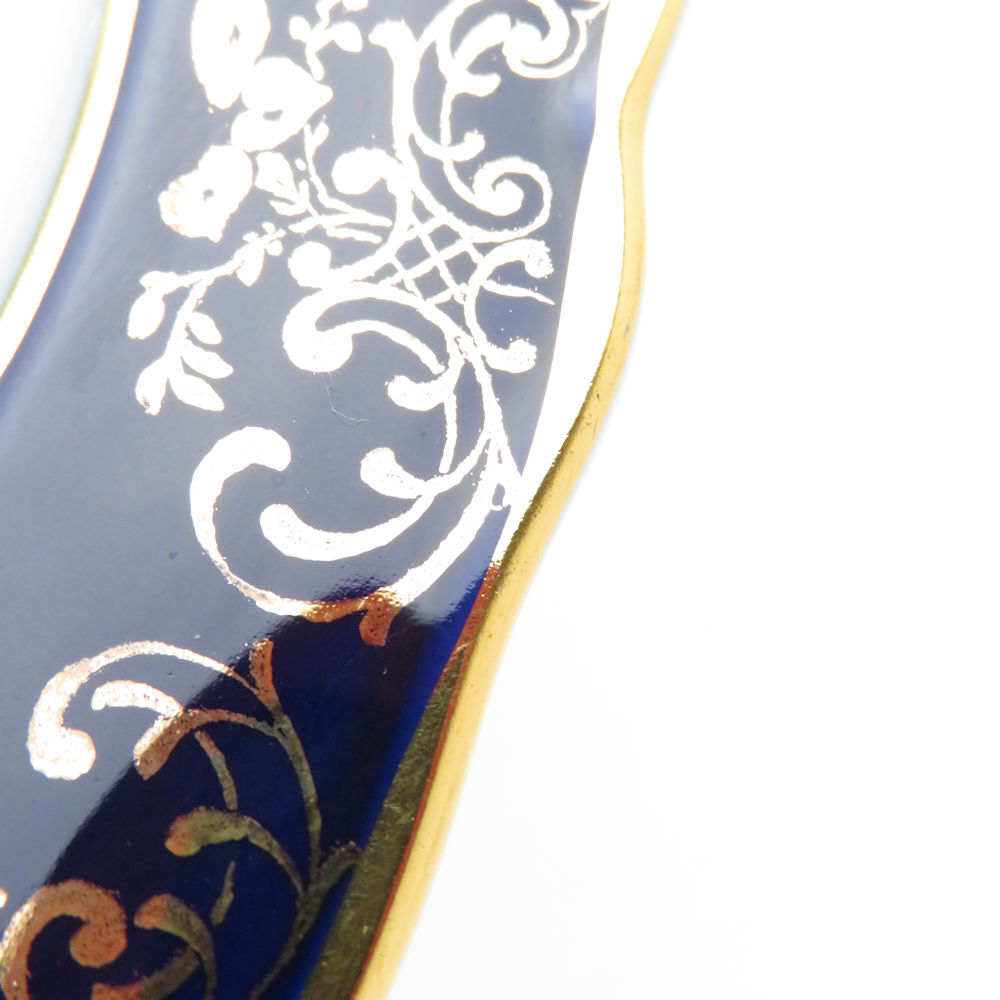美品 Limoges リモージュ プレート ポーセリン 飾り皿 フラゴナール 絵 ゴールド コバルト SU5568B2_画像6