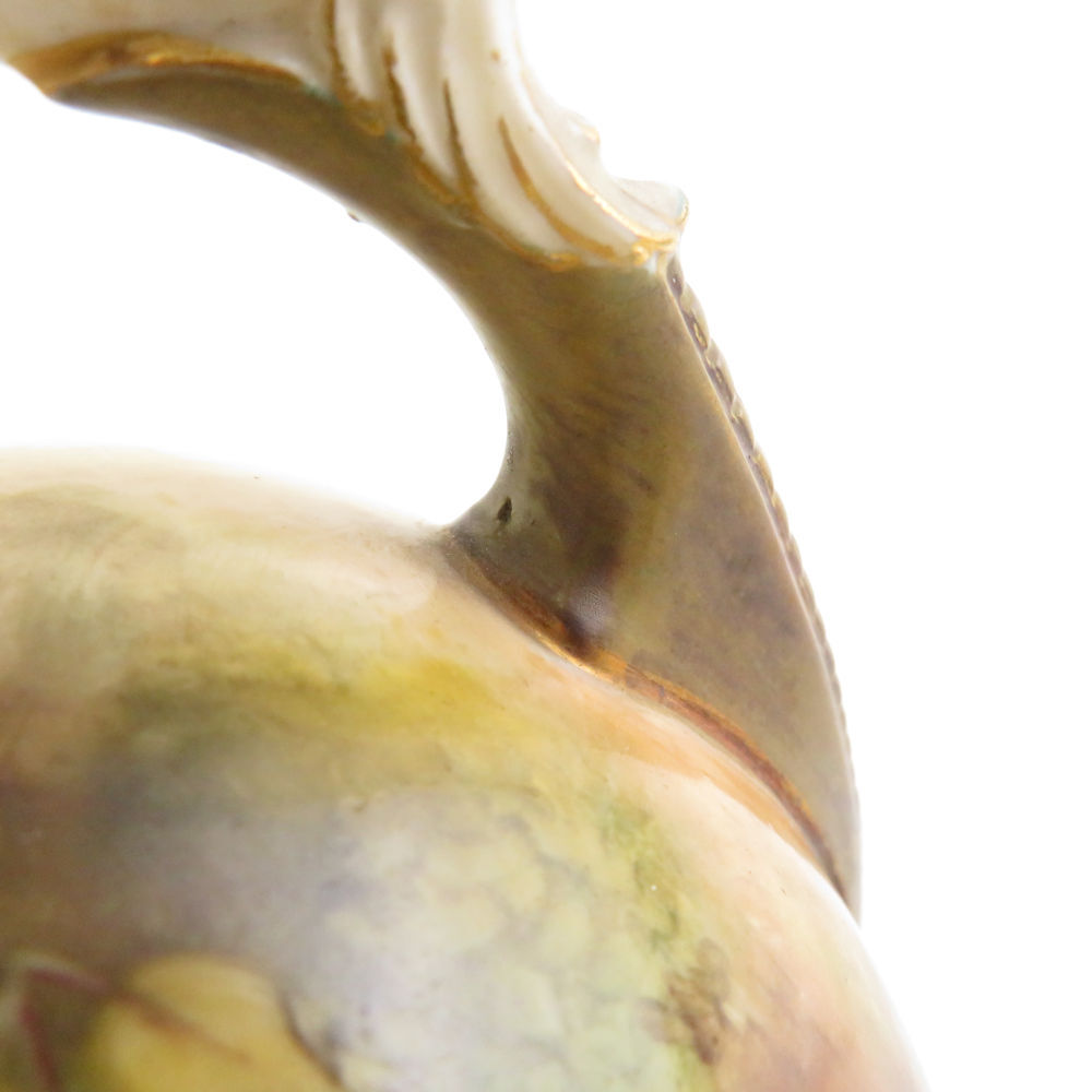 ROYAL WORCESTER ロイヤルウースター ペインテッド フルーツ 花瓶 1点 壺 金彩 フラワーベース アンティーク 希少 SU5675Tの画像8