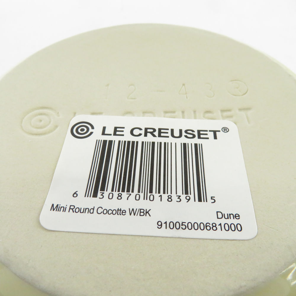 未使用 Le Creuset ルクルーゼ ミニラウンドココット 鍋 2点 オーブンウェア ペア デューン 料理 キッチン 調理器具 SU6526E_画像3