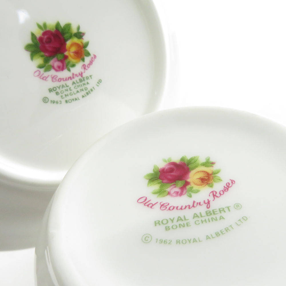 ROYAL ALBERT ロイヤルアルバート オールドカントリーローズ サンドイッチトレー 小皿 マグカップ 5点 セット フラワー 花柄 SM2052H_画像3