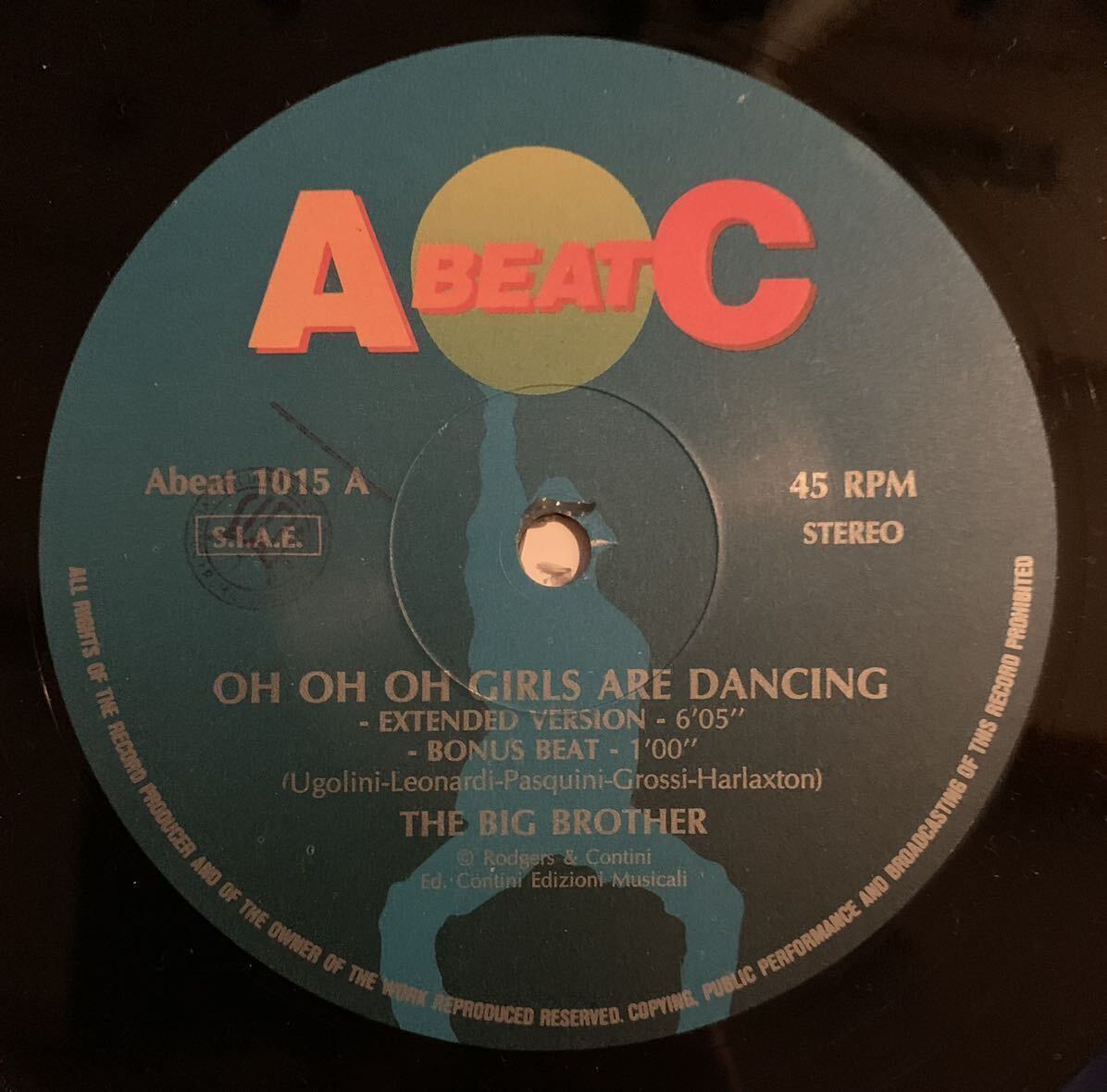 12インチTHE BIG BROTHER / OH OH OH GIRLS ARE DANCING ABEAT1015 ユーロビート パラパラ マハラジャ DISCOの画像3