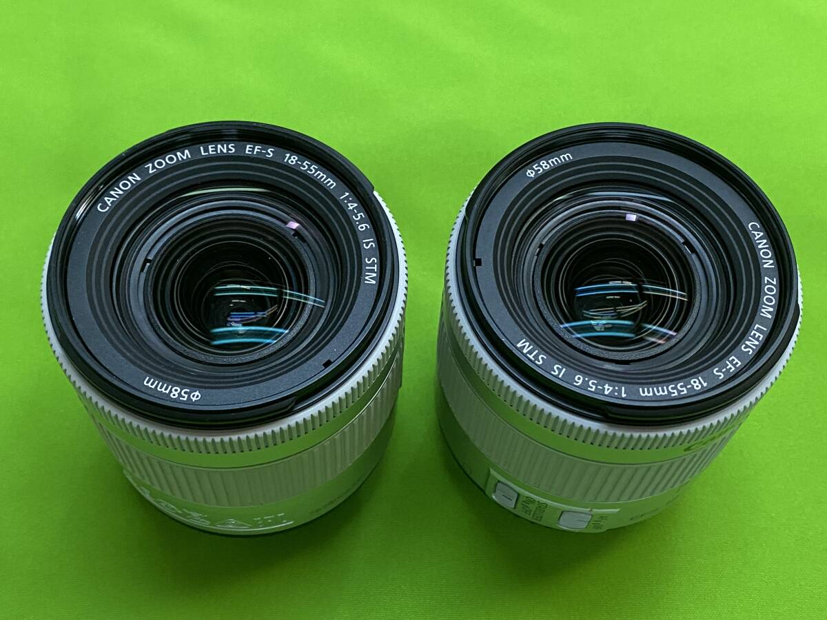 中古　CANON　ZOOM　LENS EF-S　18-55mm　F4-5.6 IS STM レンズ　シルバー　2個セット _画像3