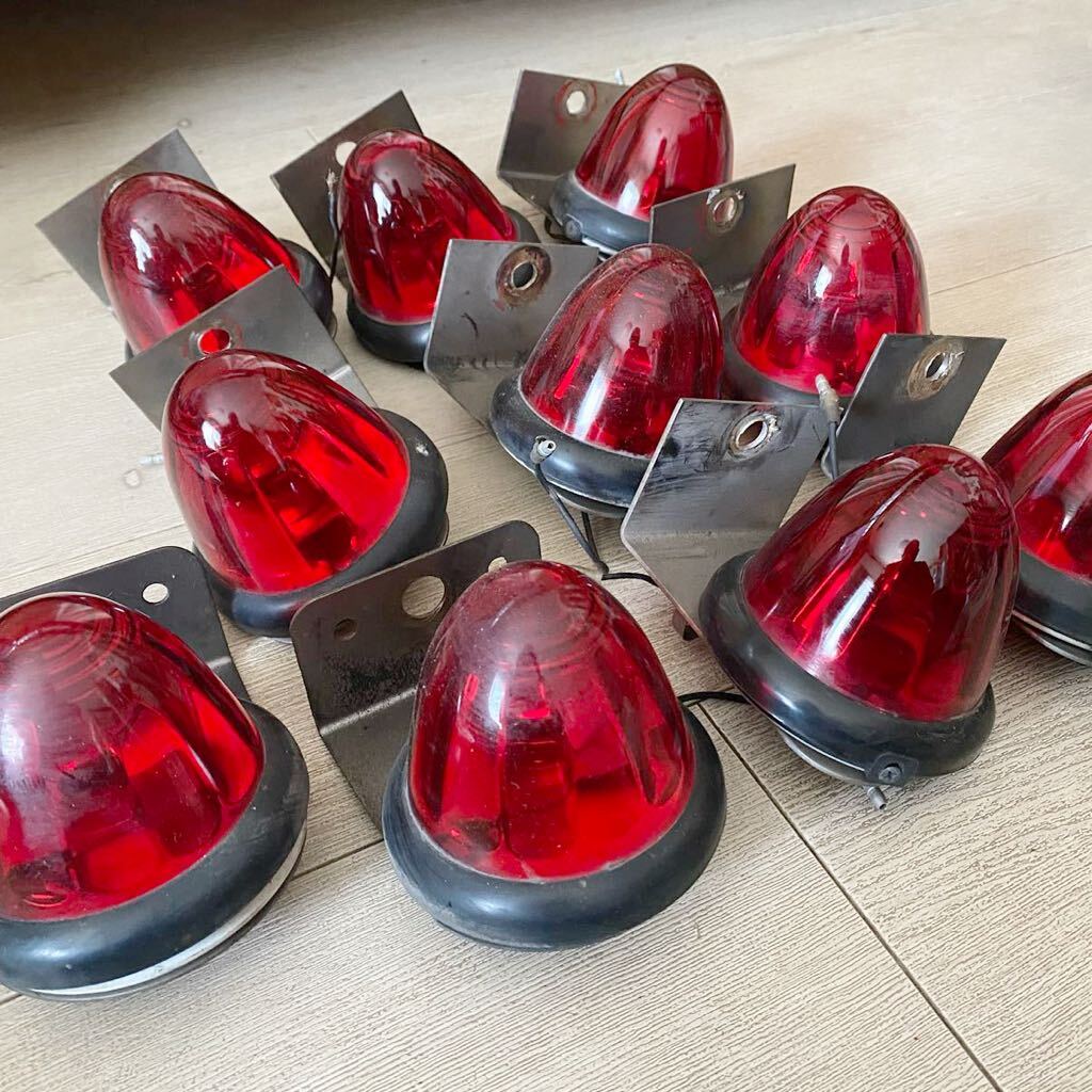 マーカーランプ レッド 赤 10個 サイドマーカー デコトラ マーカー の画像2
