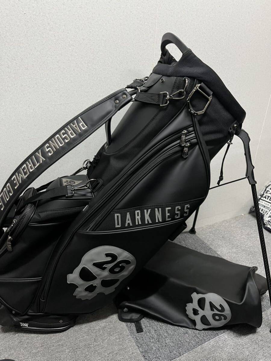 送料無料 超希少 美品 正規品 PXG ダークネス スタンド キャディバッグ DARKNESS SKULL_画像1