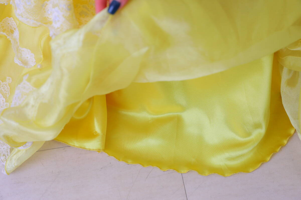 【３歳 子供用ドレス】七五三 黄色 リボン フリル レース 撮影 モデル 貸衣裳 演奏会 発表会 結婚式 フォーマルドレス 3D-15の画像8