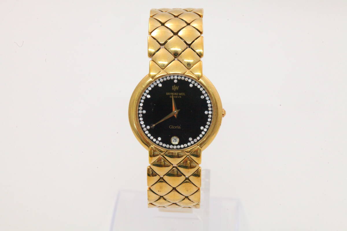 レイモンド・ウィル RAYMOND WEIL GENEVE 腕時計 Gloria 9131 18K GOLD electro plated 不動の画像2