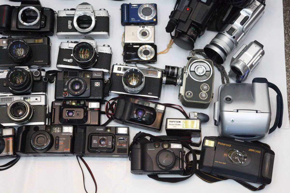 フィルムカメラ レンズ デジカメ ムービー まとめ 42点 27kg ジャンク 動作未確認 Canon/Nikon/MINOLTA/YASHIKA/KONICA/FUJICA/OLYMPUSの画像6