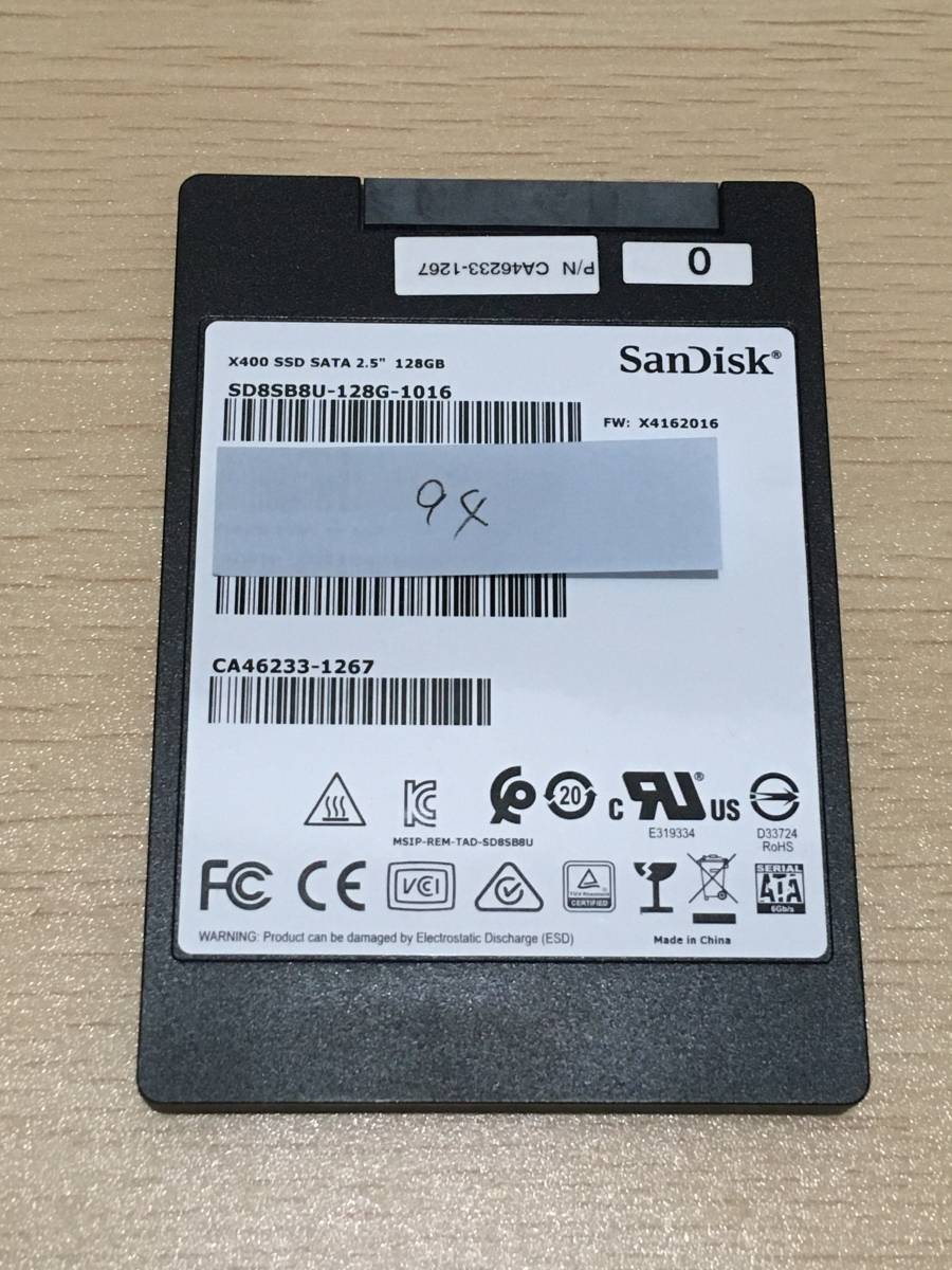Sandisk 2.5インチ SATA SSD 128GB X400 SD8SB8U-128G-1016 の画像1