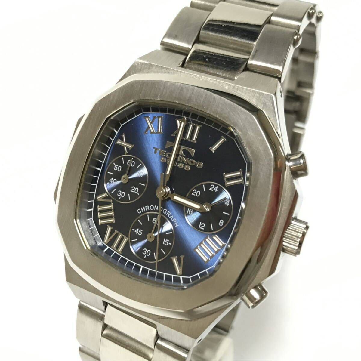 美品 TECHNOS テクノス TBM620 メンズ 腕時計 クオーツ クロノグラフの画像4