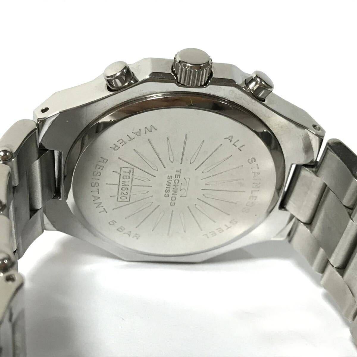 美品 TECHNOS テクノス TBM620 メンズ 腕時計 クオーツ クロノグラフの画像6