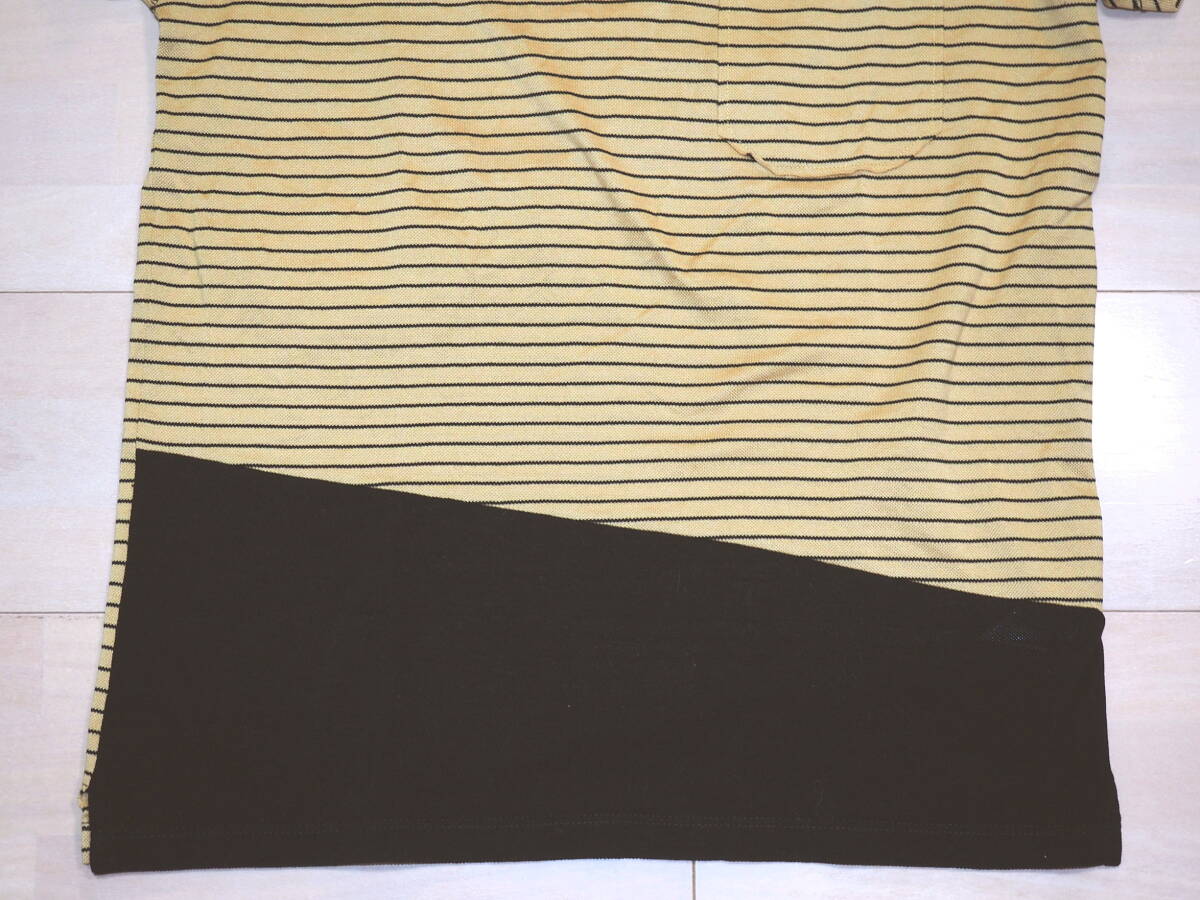 定価45100円 LANVIN ランバン 16AW裾切り替えボーダーポロシャツXS黄色×黒 Italy製 ルカ・オッセンドライバー_画像8