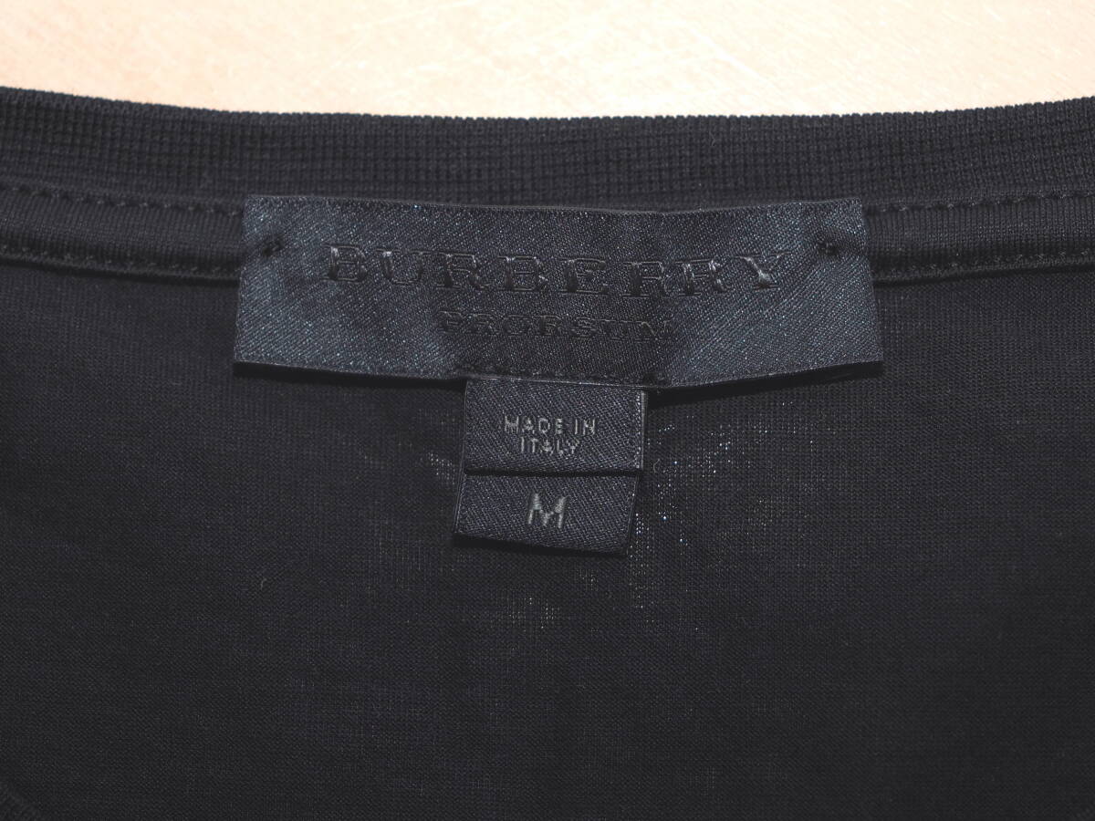 BURBERRY PRORSUM バーバリープローサム 16SSレース刺繍ポケットTシャツM黒 Italy製の画像3