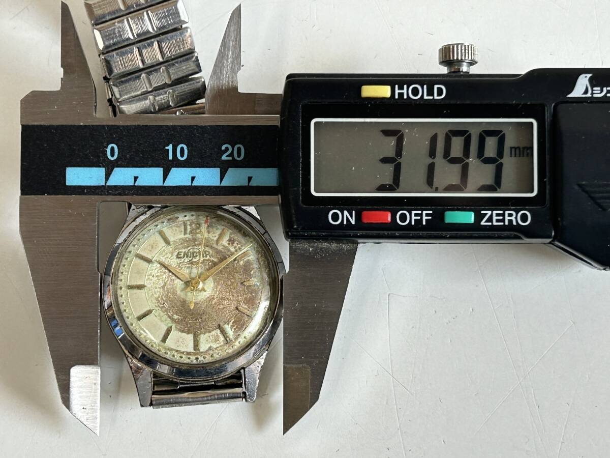 ⑯j506◆ENICAR エニカ◆腕時計 ANTIMAGNETIC 44 100/19-10 M 機械式 アンティーク ビンテージの画像9