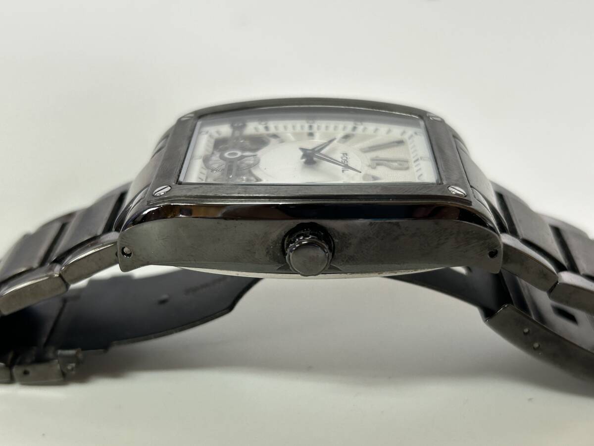 T◆FOSSIL フォッシル◆腕時計 TWIST ME-1005 機械式 自動巻き スモセコ シルバー スケルトン_画像3