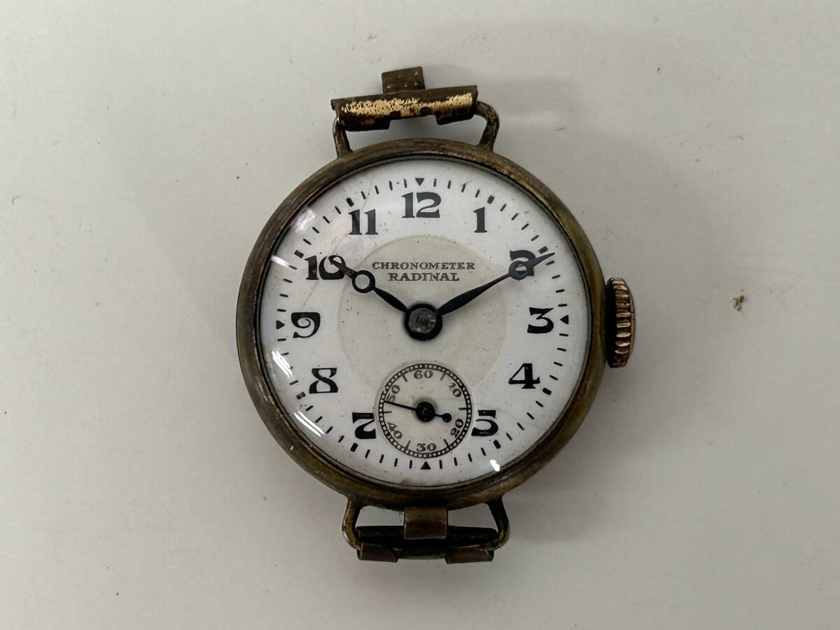 T◆RADINAL◆腕時計 GOLD FILLED 18K 30MCR CHRONOMETER 手巻き 機械式 スモセコ アンティーク 当時物の画像1