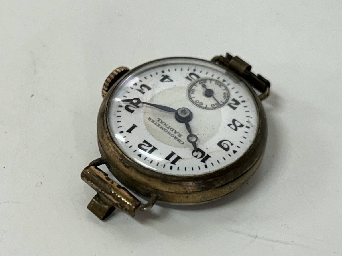 T◆RADINAL◆腕時計 GOLD FILLED 18K 30MCR CHRONOMETER 手巻き 機械式 スモセコ アンティーク 当時物の画像3