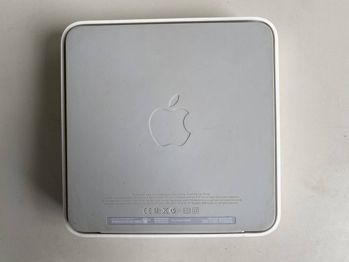 ⑤t612◆Apple アップル◆ハードディスクドライブ A1302 Time Capsule/タイムカプセル 500GB 周辺機器 通電確認済みの画像7