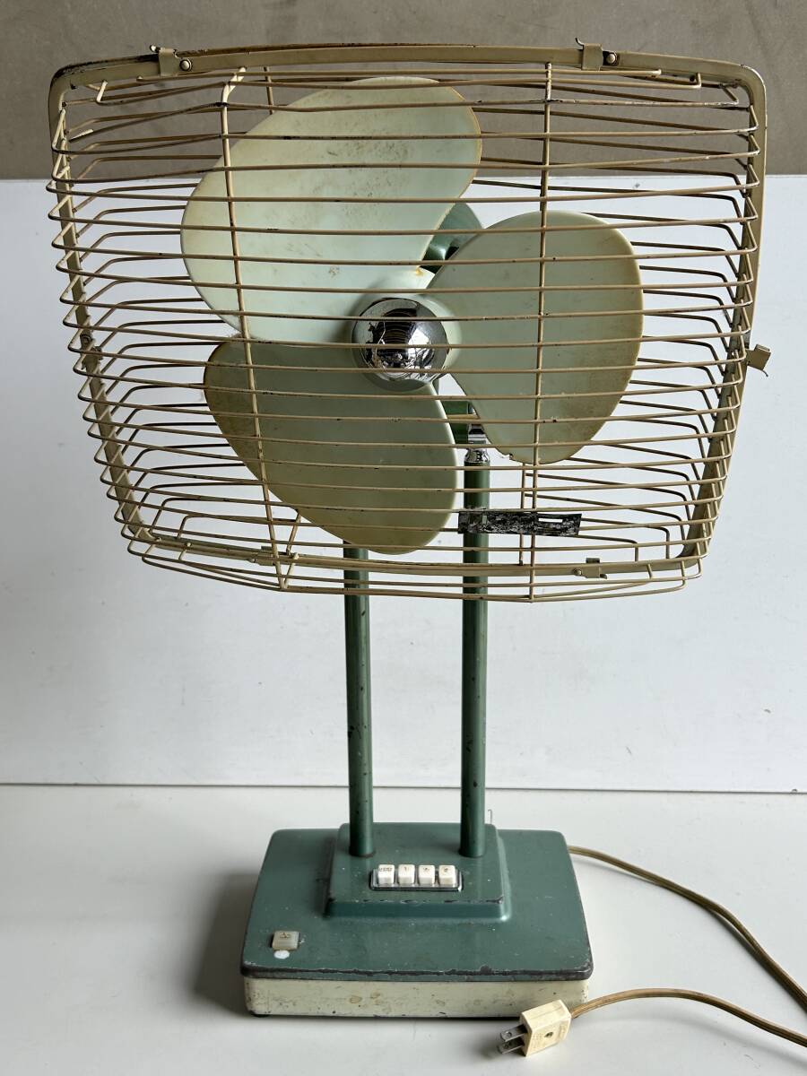 ⑤j551◆三菱 MITSUBISHI◆扇風機 お座敷扇 RM-10A 青風 レトロ 家電 アンティーク 動作品の画像1