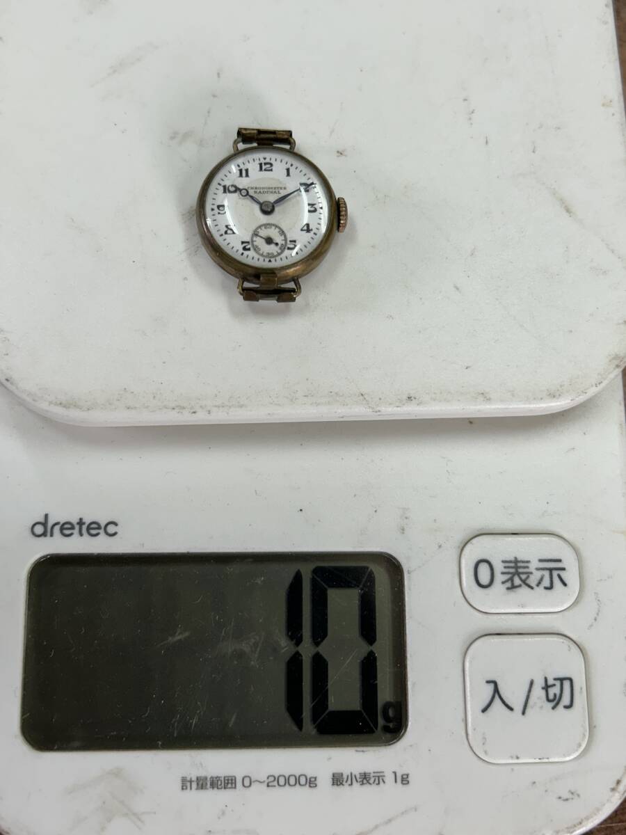 T◆RADINAL◆腕時計 GOLD FILLED 18K 30MCR CHRONOMETER 手巻き 機械式 スモセコ アンティーク 当時物の画像7