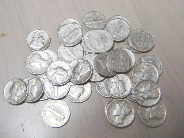 ★1枚の価格★ アメリカ マーキュリーダイム コイン（リバティヘッド 10セント） 銀貨 複数、大量購入可能ですの画像3