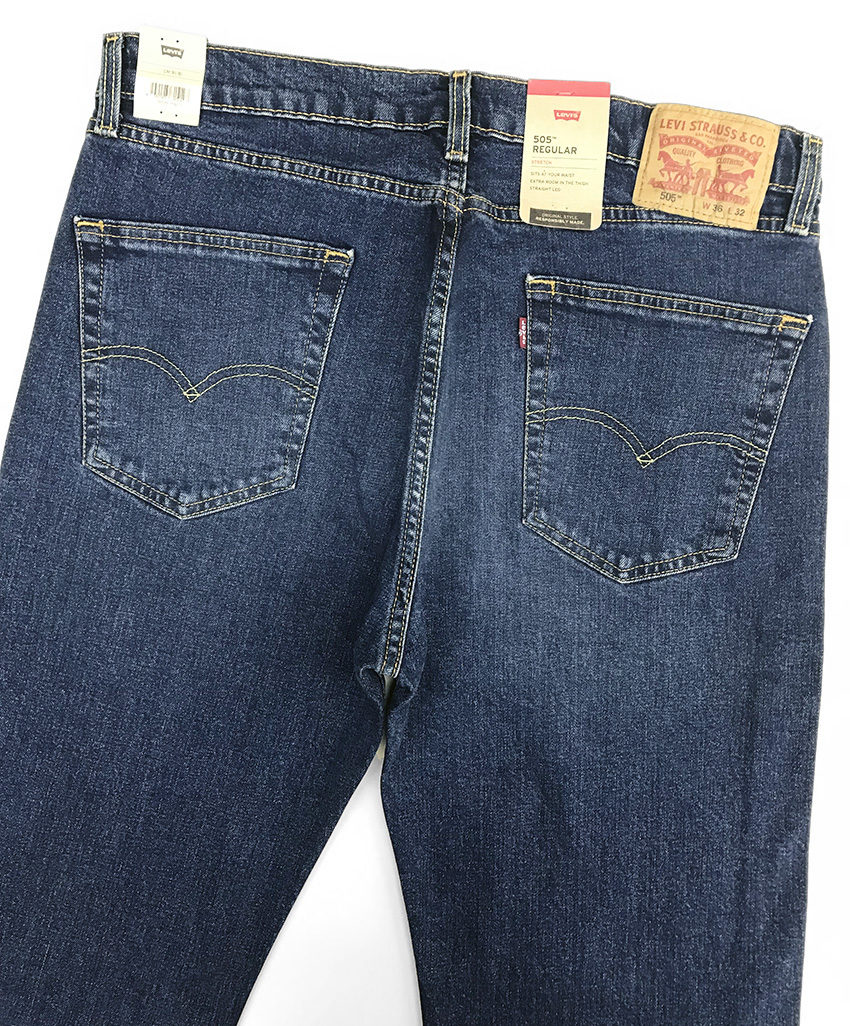 * large size * tag equipped /Levi\'s Levi's #505 REGULAR Zip fly stretch 005051455/38# stock limit #