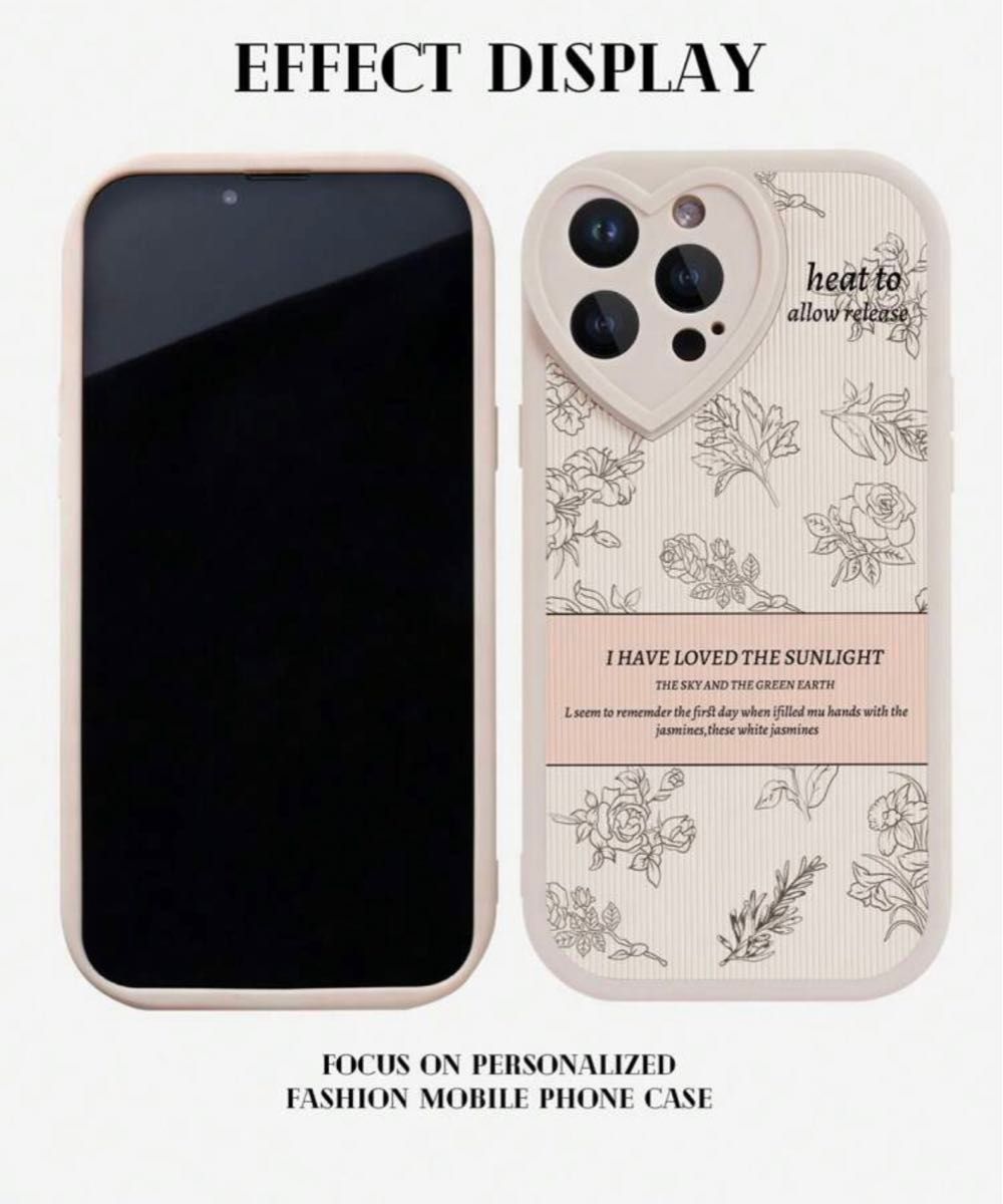 iPhone 13 15 ケース　花　バラ　ピンク　ハート　大人　可愛い　韓国　フラワー　アイフォン　iPhoneケース　カバー