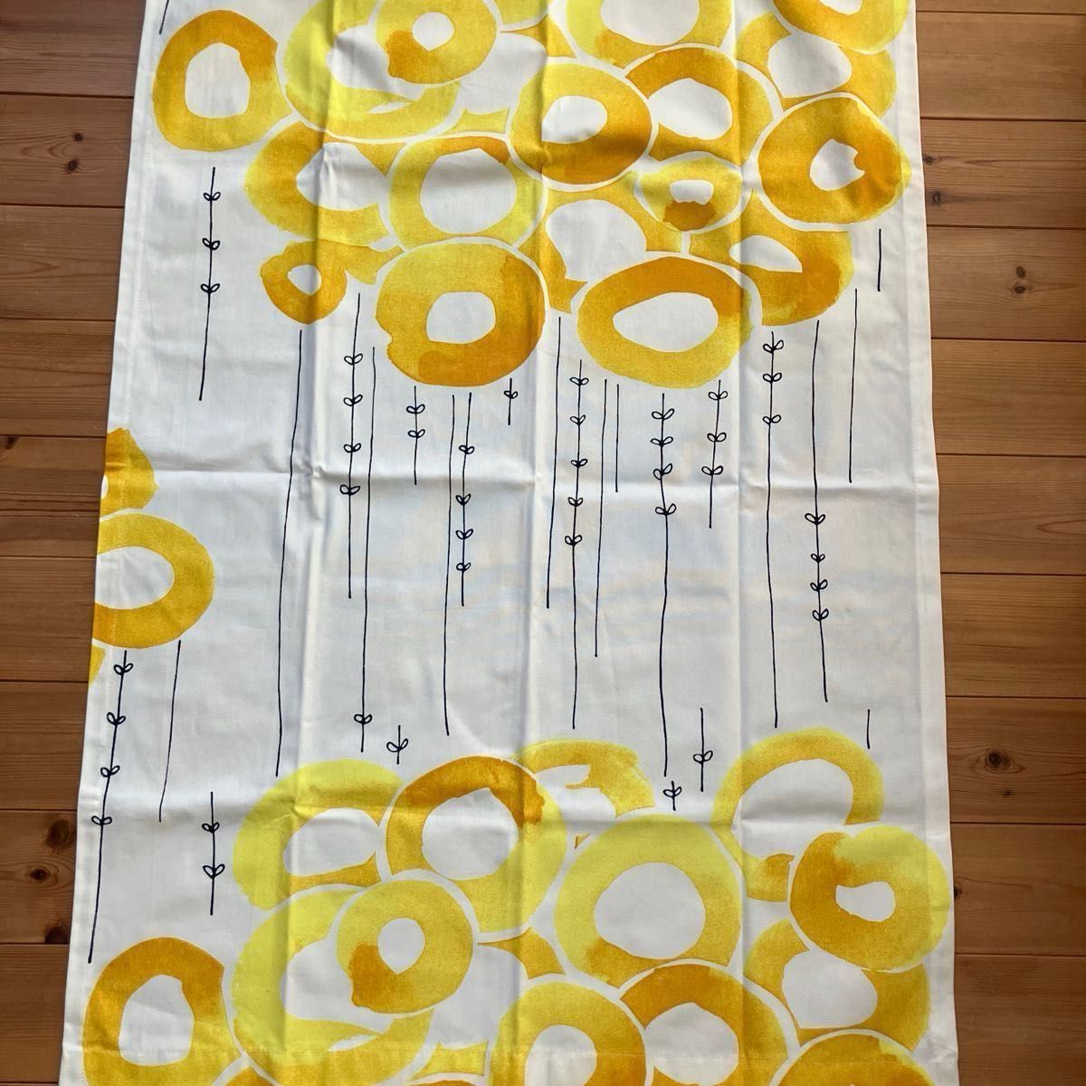 ◆ノンプリーツカーテン&レースセット　IKEAカーテン2枚＋無印レースカーテン2枚　(幅77×高121の4枚セット) 