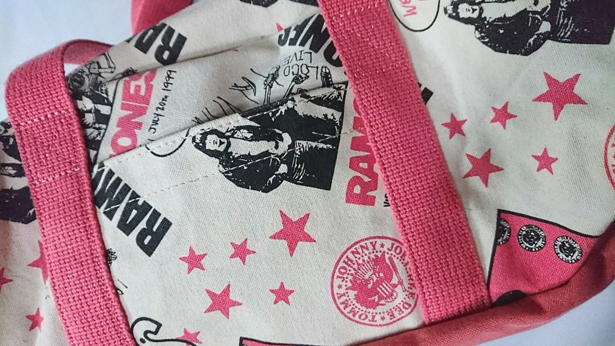 レア★希少【HYSTERIC GLAMOUR × RAMONES】コラボ総柄デザインバッグ【ヒステリックグラマー】ラモネス 限定