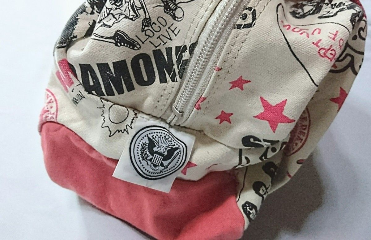 レア★希少【HYSTERIC GLAMOUR × RAMONES】コラボ総柄デザインバッグ【ヒステリックグラマー】ラモネス 限定