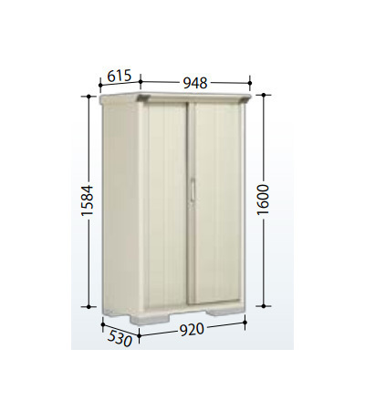 タクボ物置 ジャンプ GP-95BT たて置き型(棚板2枚 ネット棚1枚付)間口920mm奥行530mm高さ1600mm 扉カラー選択可能 送料無料_画像3