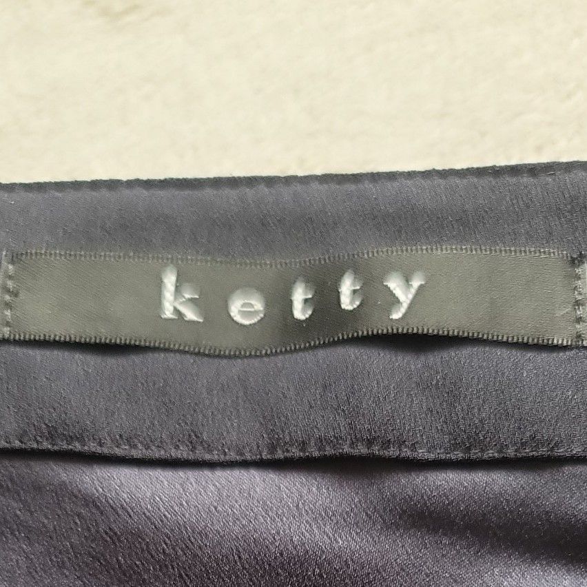 ketty   ケティ　七分袖　カットソー　ブラウス　チュニック　M　レディース　リボン