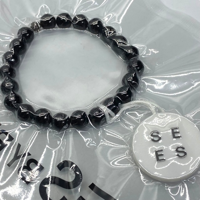 Chrome Hearts クロムハーツ BEAD 8mm ブレスレット バングル アクセサリー オニキス SV925 シルバー ブラック_画像4