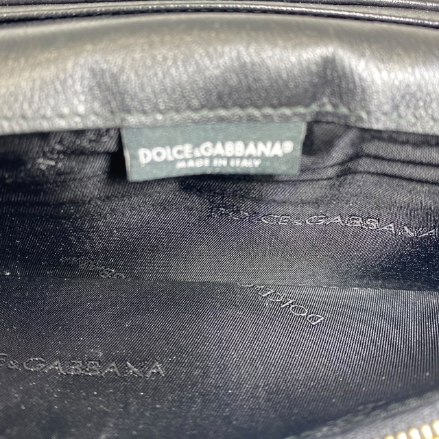 DOLCE＆GABBANA ドルチェ&ガッバーナ 財布 二つ折り財布 折り財布 ロングウォレット レザー ロゴプレート ブラック 黒_画像6