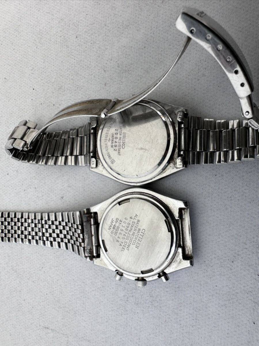 SEIKO セイコー シチズン CITIZEN メンズクォーツ腕時計6点まとめジャンク品管理番号3-A13の画像4