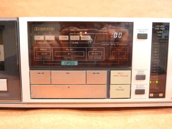 d★708 TRIO トリオ STEREO CASSETTE DECK KX-６X Size:約 幅44×高さ10×奥行30cm☆動作確認OK☆/140_画像3