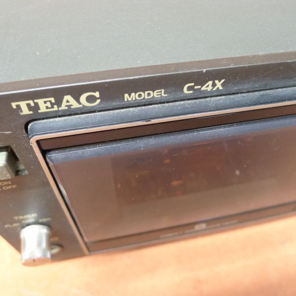 c1010 レトロ 【TEAC カセットテープデッキ C-4X】動作確認済み ステレオ /140_画像5