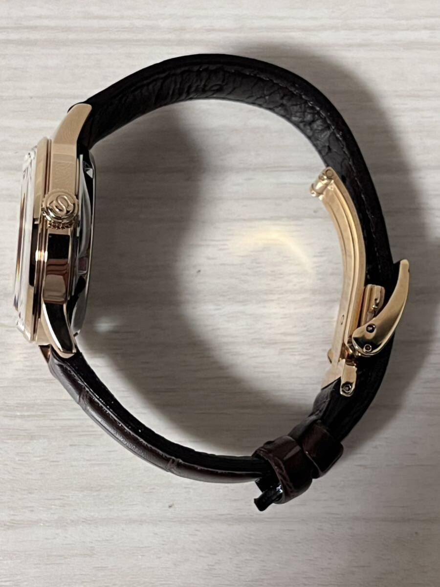 美品 セイコー 自動巻 4R35-02T0 SRRY028 プレサージュ プレザージュ デイト ピンク文字盤 ボーイズ レディースPRESAGE 腕時計 の画像4