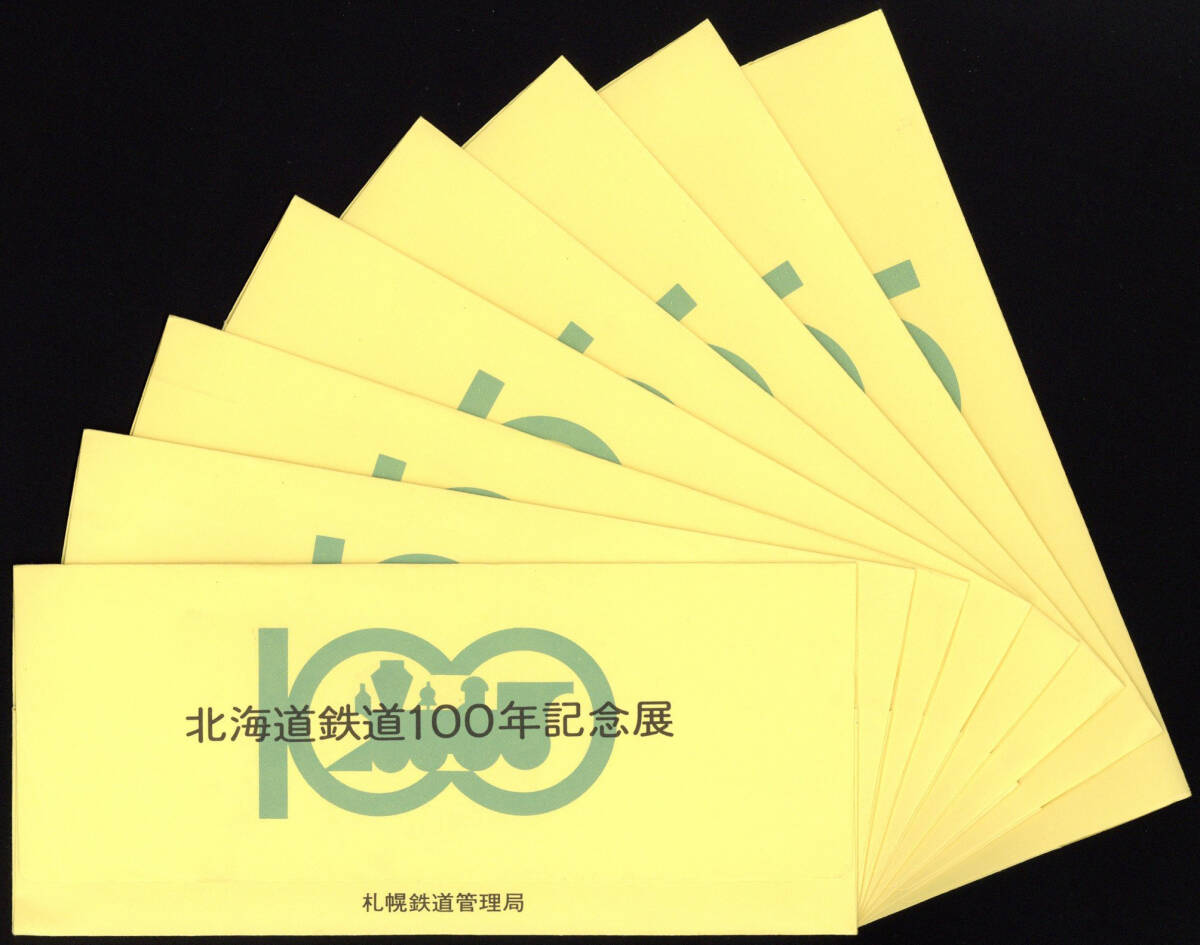 S55 北海道鉄道100年記念展記念入場券 8セット （238ｇ）の画像1