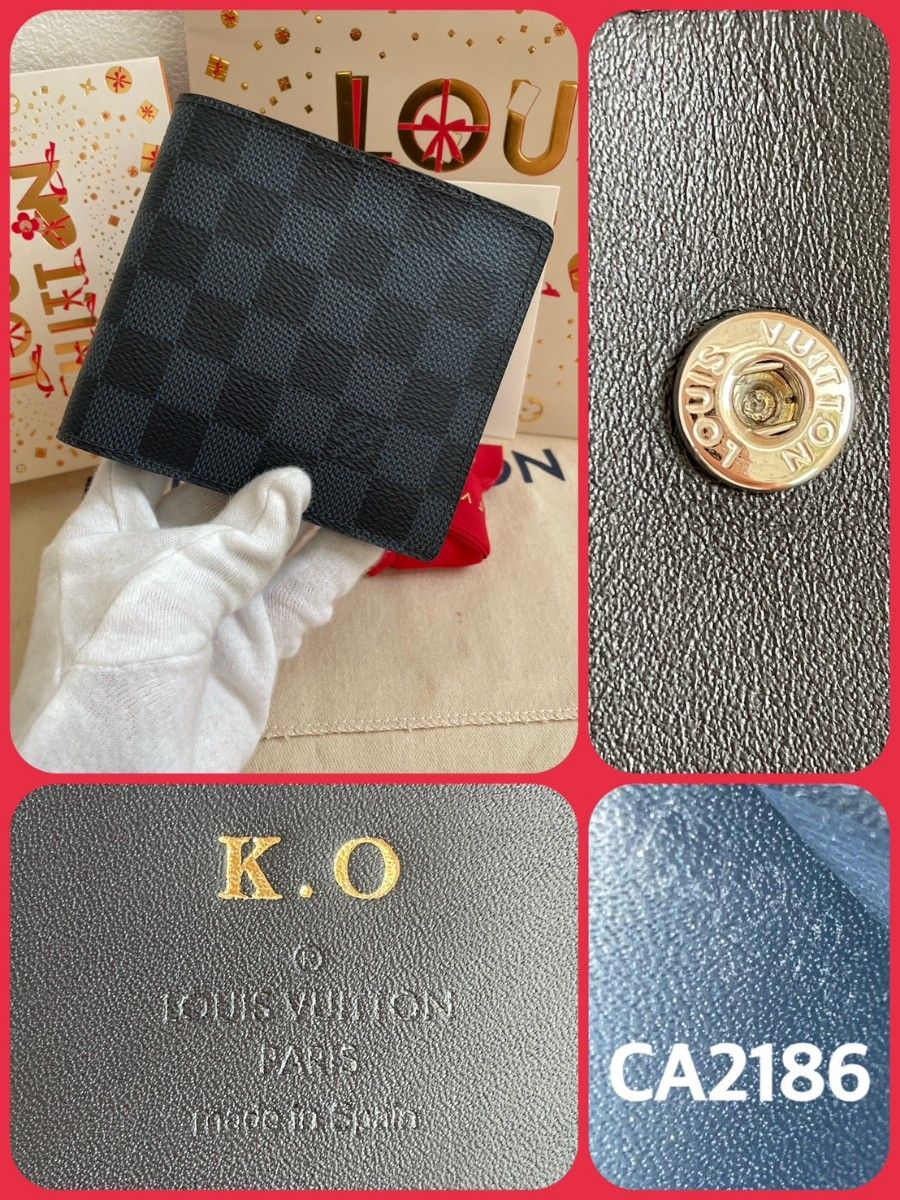 【ほぼ新品】ルイヴィトン ダミエ コバルト ポルトフォイユ マルコ 折り財布 LOUIS VUITTON