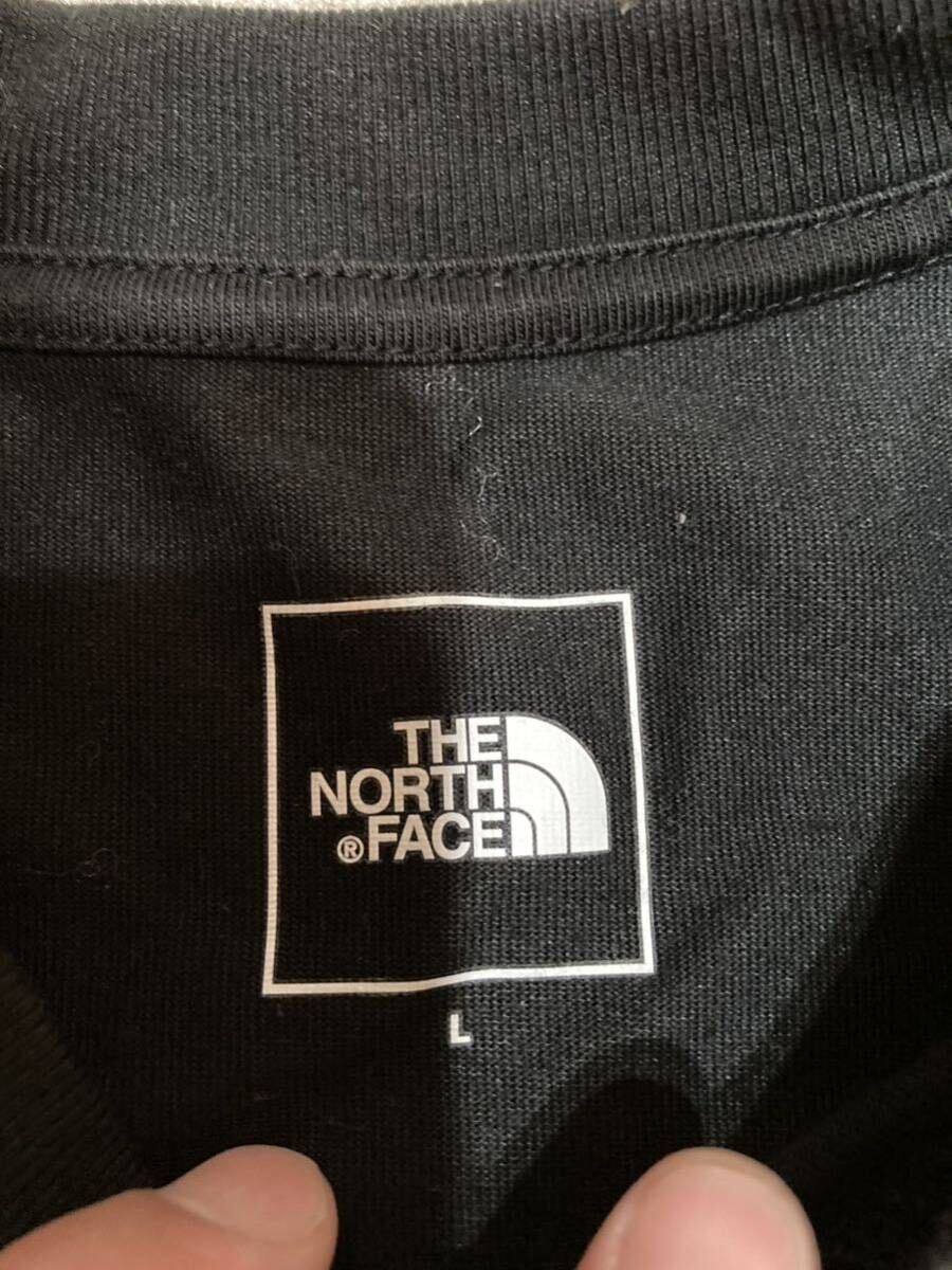 ノースフェイス ロンt ロングスリーブ バックスクエアロゴティー （メンズＬ） THE NORTH FACE 長袖 ブラック 黒 Tシャツ の画像5