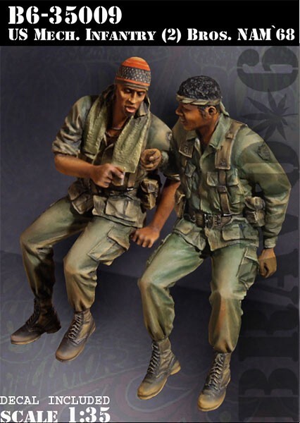 ブラボー6 B6-35009 1/35 アメリカ 機械化部隊兵士(2) ベトナム'68(2体セット)_画像1