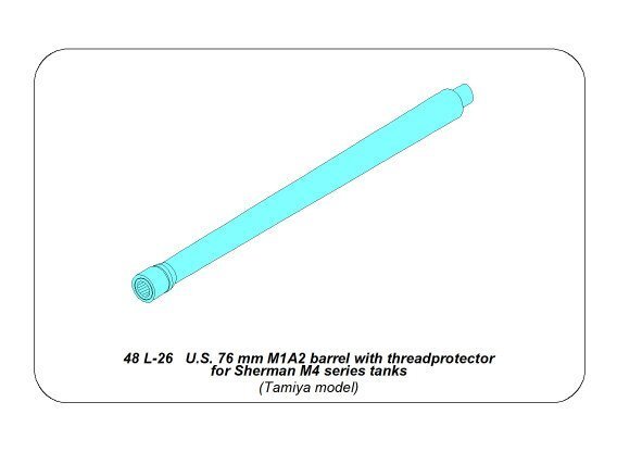 アベール 48L26 1/48 アメリカ M4シャーマン用76mmM1A2砲身_画像5