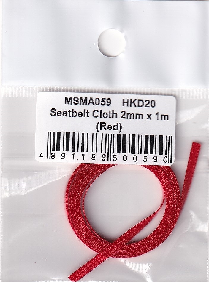 MSMクリエイション MSMA059 1/24 シートベルト布2mmx1m（赤）の画像1