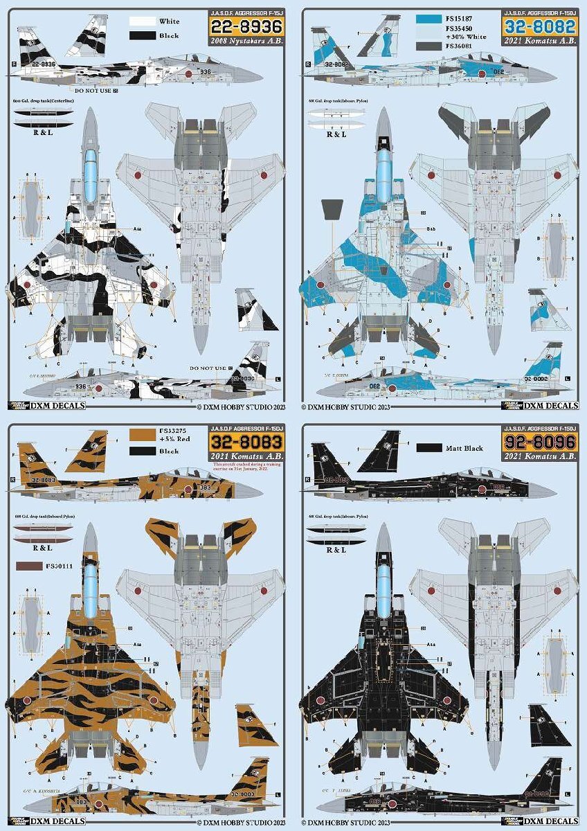 DXMデカール 31-7159 1/72 F-15J/DJ アグレッサー Vol.2_画像4