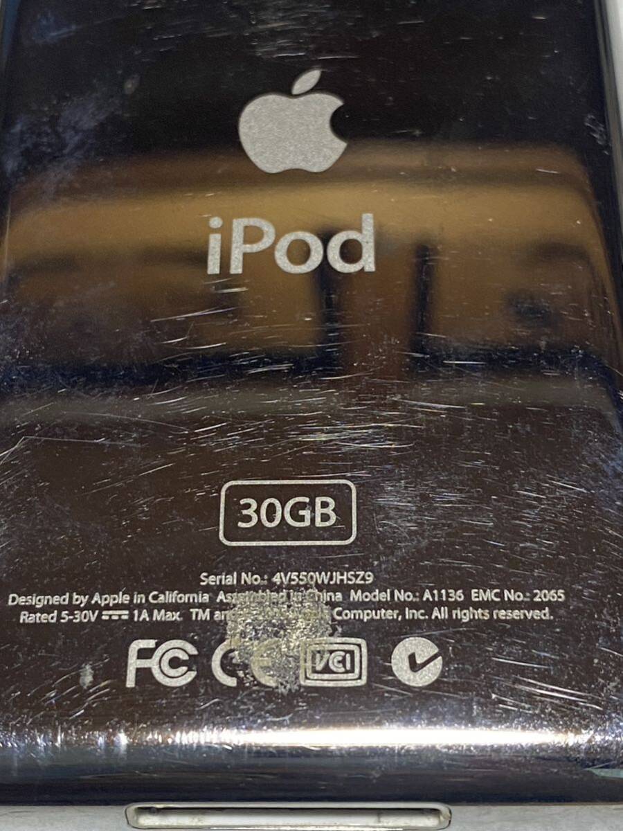 1円スタート iPod classic 第5世代 A1136 30G Apple アイポッド アップル クラシック ホワイト の画像4
