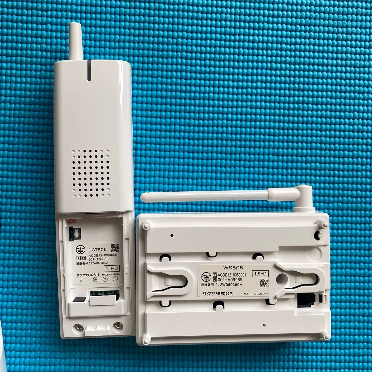 美品サクサ SAXA コードレス電話機 WS805(白）電池付きの画像3